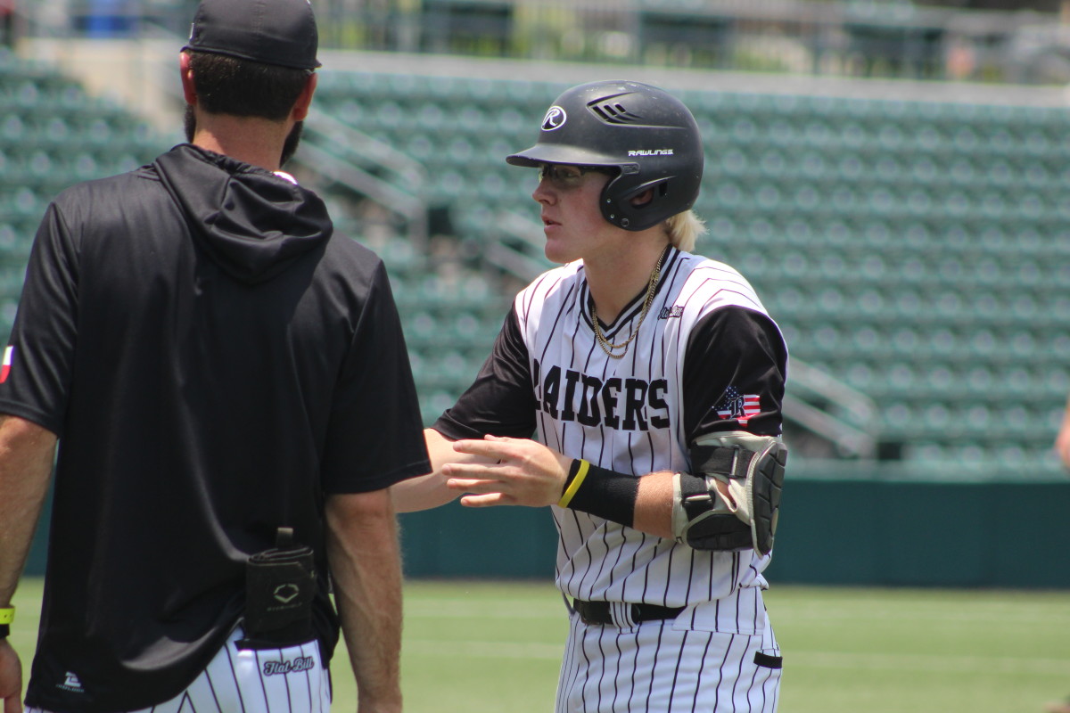 Texarkana Liberty-Eylau Canyon Randall 4A UIL state semifinals Texas baseball playoffs 060723 Andrew McCulloch 43